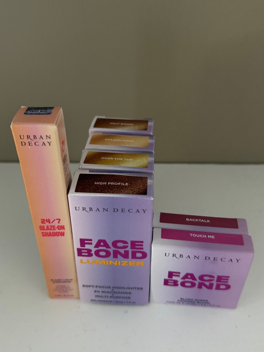 NEW Urban Decay Variety Bundle – 7 Pieces (Face Bond + Glaze-On Shadow)